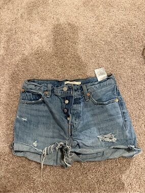 Levis Wedgie Denim Shorts Size 27